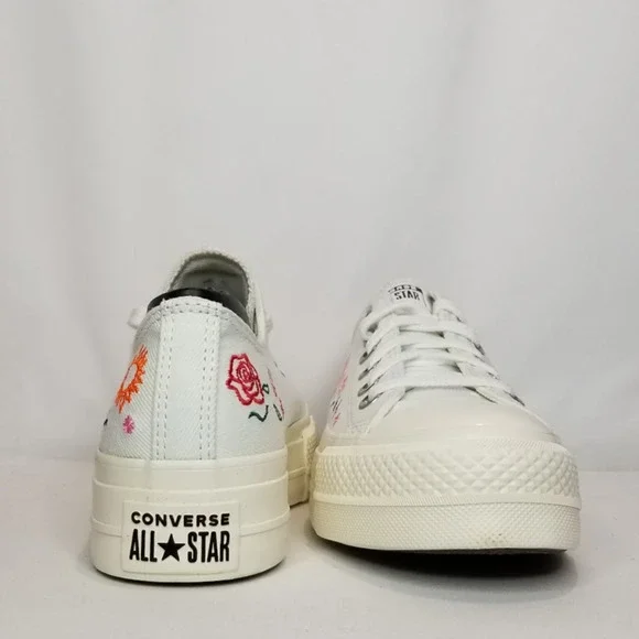 Converse Women's CTAS Lift Platform Oxfords Summer Embroidery Size 8 A10822C NWT - Picture 4 of 6